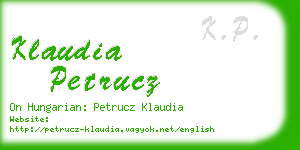 klaudia petrucz business card